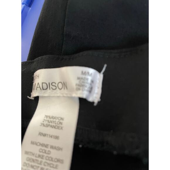 89th + Madison Black Ponte Pull-On Skinny Pants Women M Grommet Waist Workwear - Picture 9 of 10